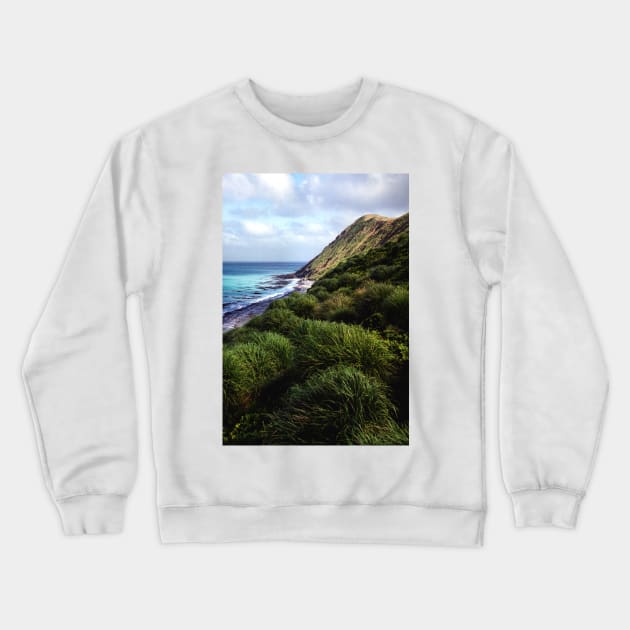 Coastal View, Maquarie Island Crewneck Sweatshirt by Carole-Anne